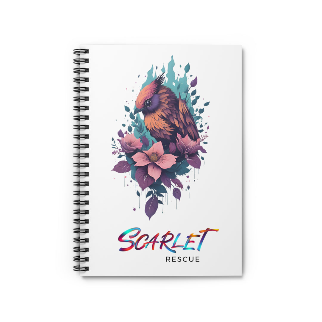 Bird Spiral Notebook - Ruled Line - Wave Fusions