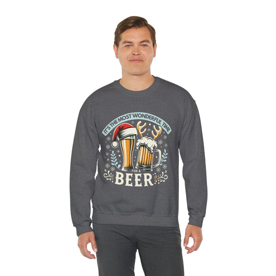 Wonderful Time For A Beer Unisex Sweatshirt - Wave Fusions