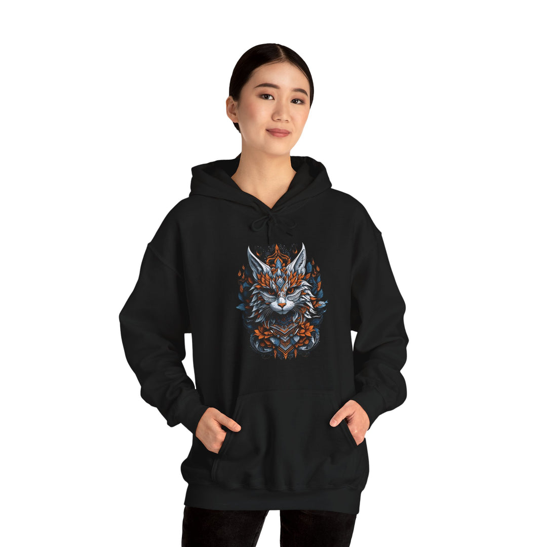 Tribal Majesty Cat Spirit Hoodie - Ancient Spirit Series