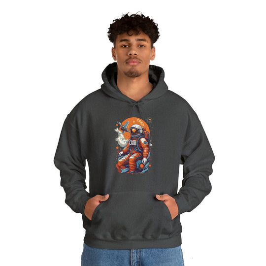 Retro Astronaut Unisex Hoodie - Wave Fusions