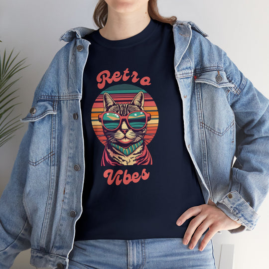 Cool Cat Retro Vibes T-Shirt  - Retro Radiance Edition