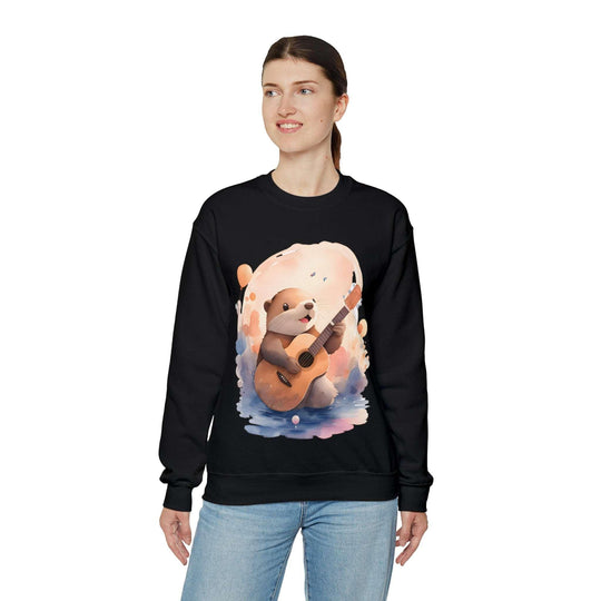 Hamster with Guitar Heavy Blend™ Crewneck Sweatshirt