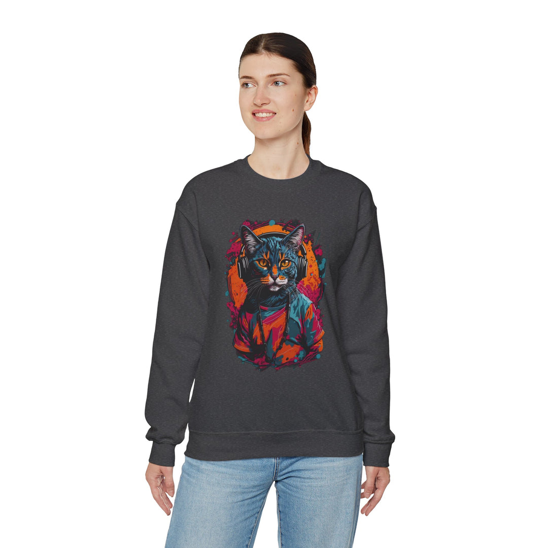 Rhythm and Purr Cat Sweatshirt - Tune In Style