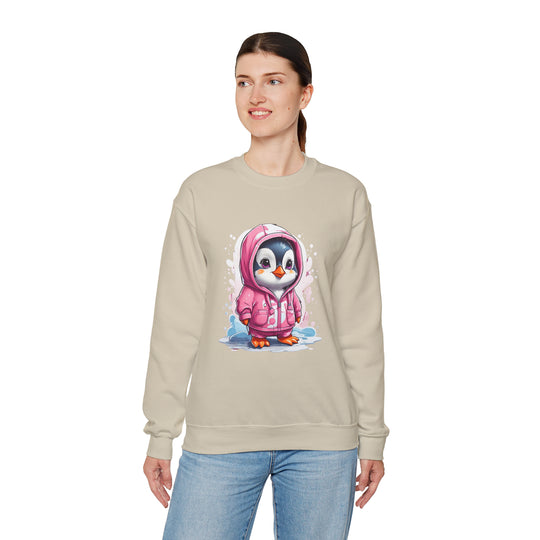 Penguin Unisex Heavy Blend™ Crewneck Sweatshirt - Wave Fusions