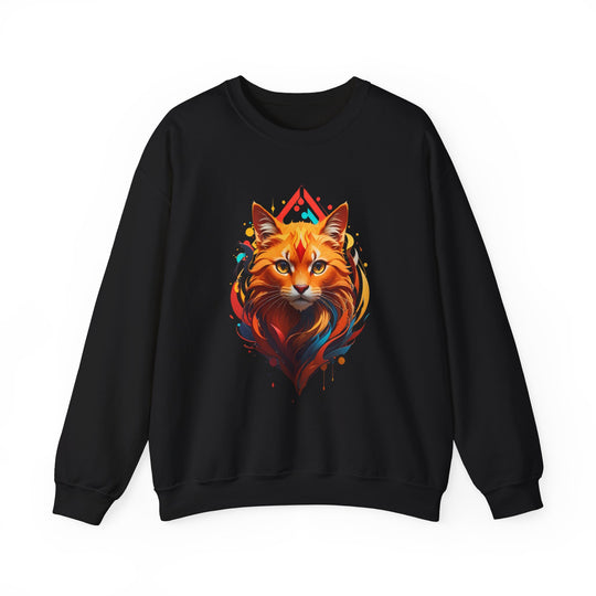 Flame Spirit Cat Sweatshirt - Wildfire Whiskers