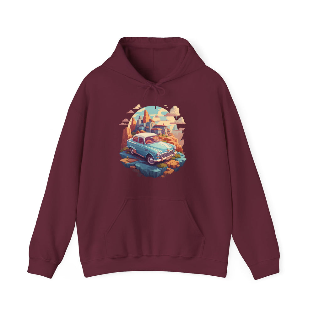 Vintage Car Sky City Hoodie - Vintage City Fashion