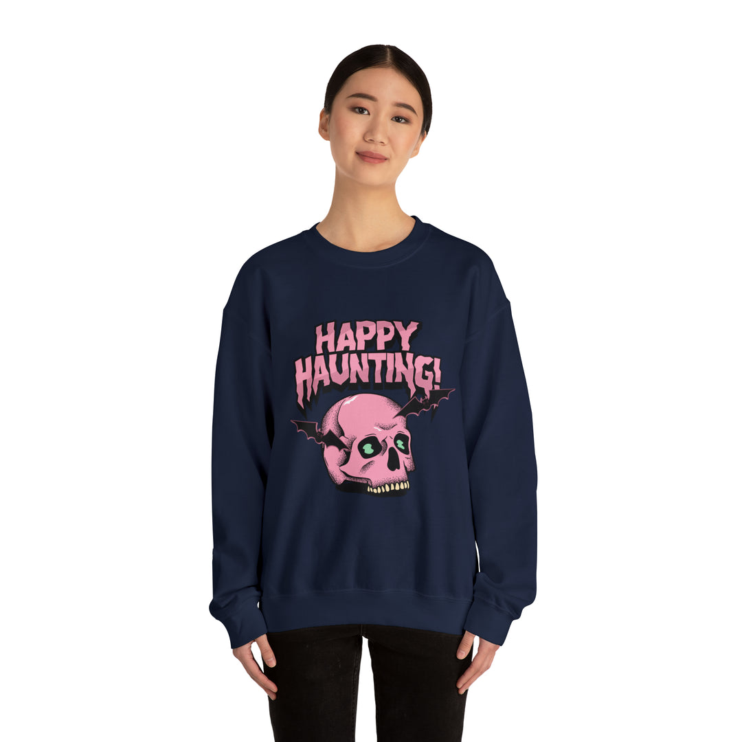 Happy Haunting Unisex Heavy Blend™ Crewneck Sweatshirt - Wave Fusions