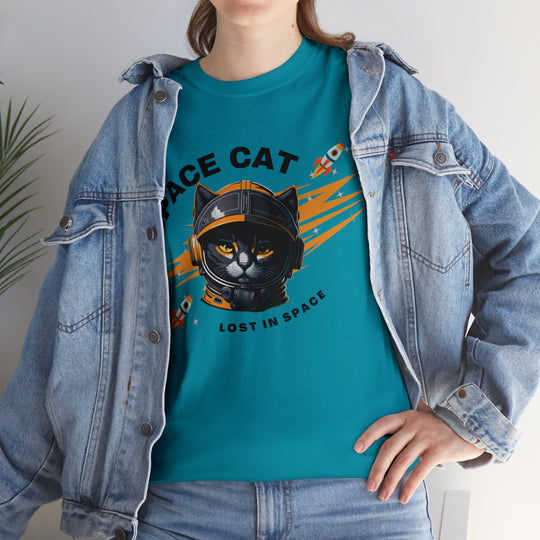 Space Cat Astronaut T-Shirt - Lost In Space