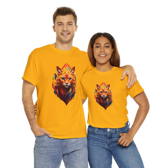 Flame Spirit Cat T-Shirt - Wildfire Whiskers