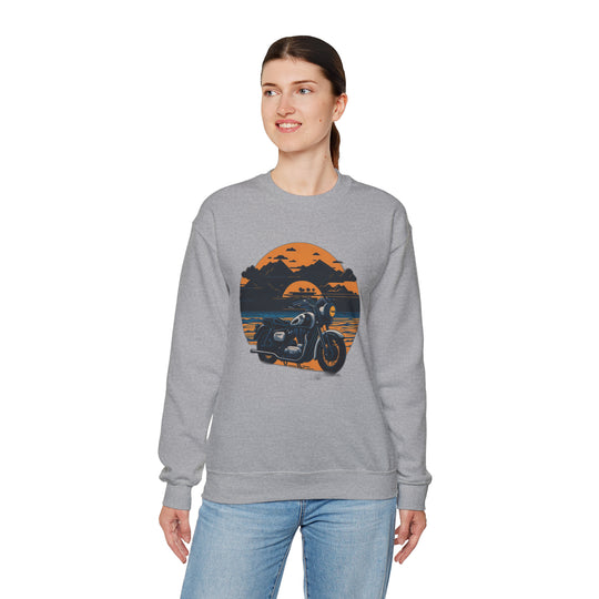 Vintage Bike Unisex Heavy Blend™ Crewneck Sweatshirt - Wave Fusions