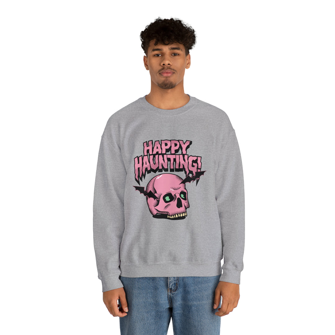 Happy Haunting Unisex Heavy Blend™ Crewneck Sweatshirt - Wave Fusions