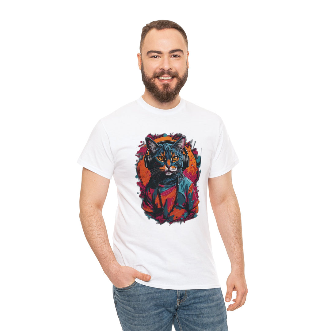 Rhythm and Purr Cat T-Shirt - Tune In Style