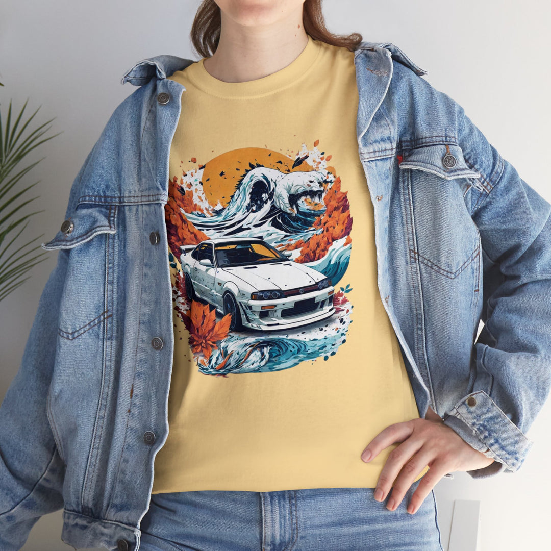 Autumn Wave Sports Car T-shirt - Vintage City Fashion