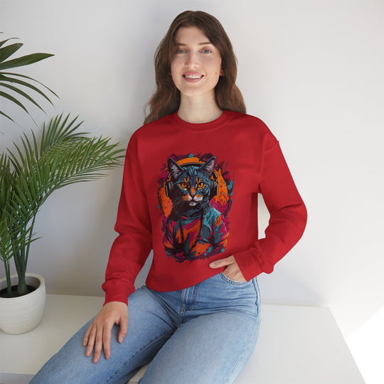 Rhythm and Purr Cat Sweatshirt - Tune In Style