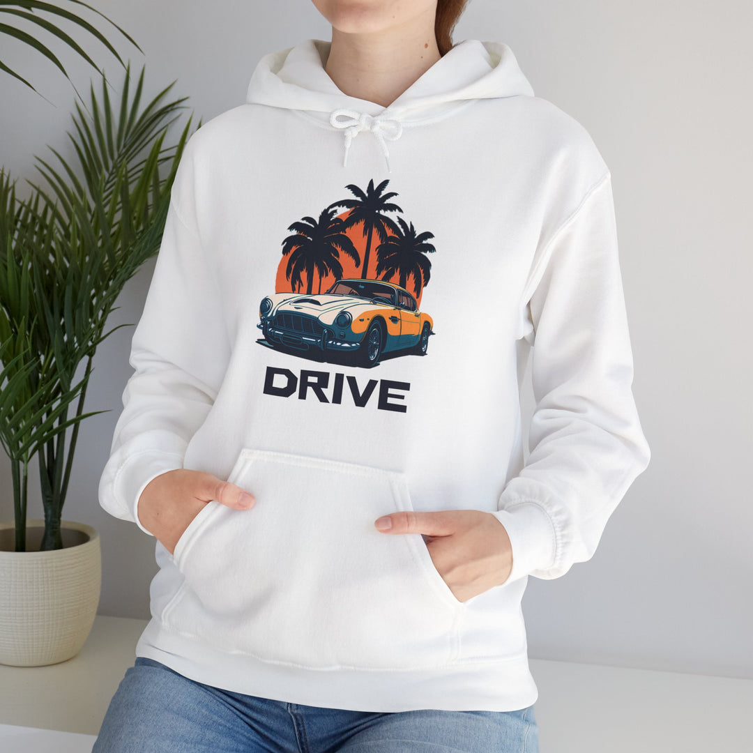 Drive in Paradise Classic Car Tropical Hoodie - Classic Sports Car Series