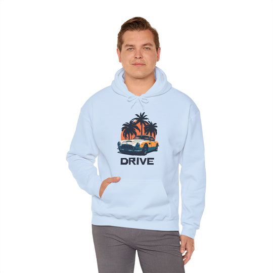 Drive in Paradise Classic Car Tropical Hoodie - Classic Sports Car Series