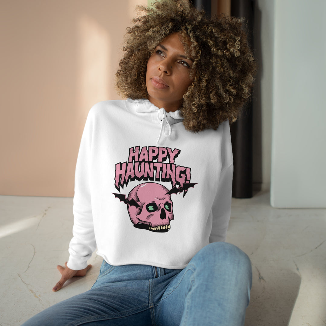 Happy Haunting Crop Hoodie - Wave Fusions