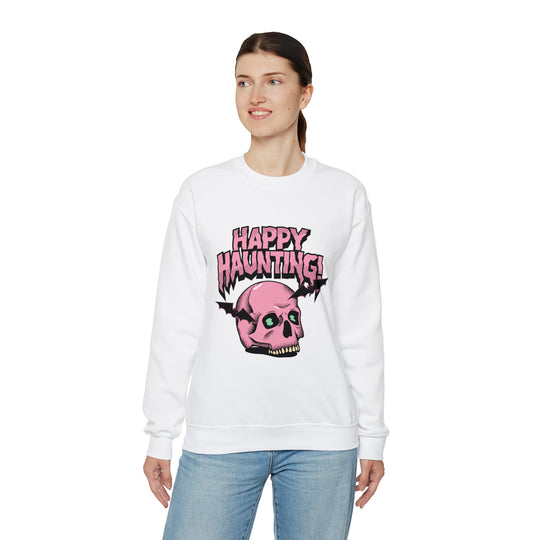 Happy Haunting Unisex Heavy Blend™ Crewneck Sweatshirt - Wave Fusions