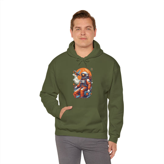 Retro Astronaut Unisex Hoodie - Wave Fusions