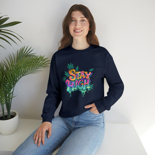 Stay High Unisex Heavy Blend™ Crewneck Sweatshirt - Wave Fusions