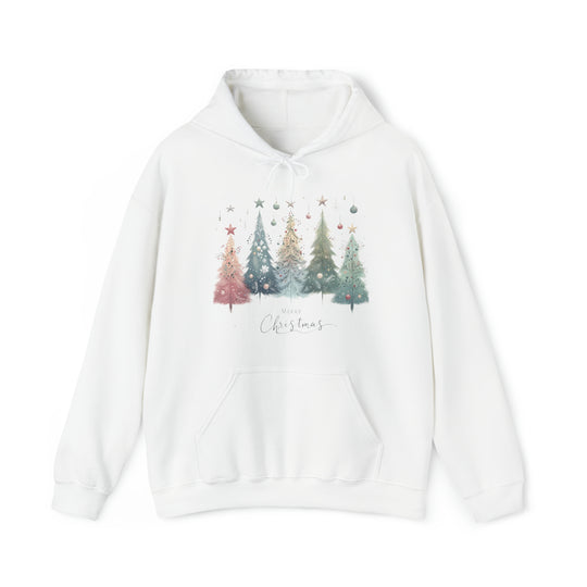 Enchanted Christmas Forest Ornaments Trees Unisex Hoodie - Wave Fusions