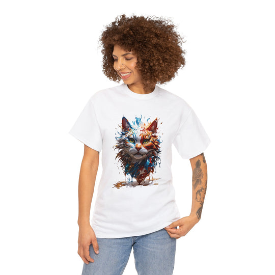 Marine Meow Aqua Purr T-shirt - Cat Splash