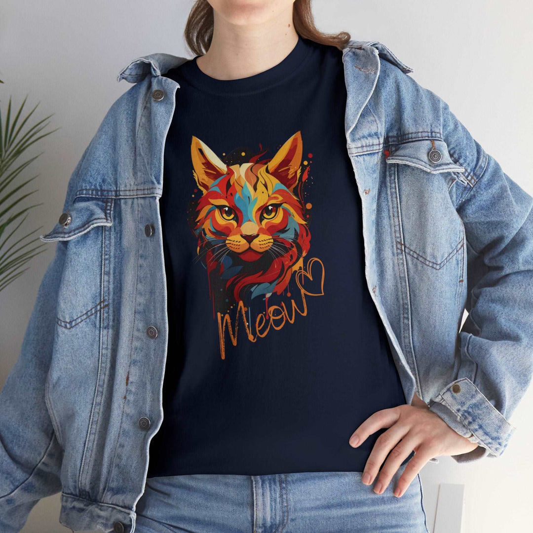 Abstract Meow Cat T-shirt - Palette of Purr