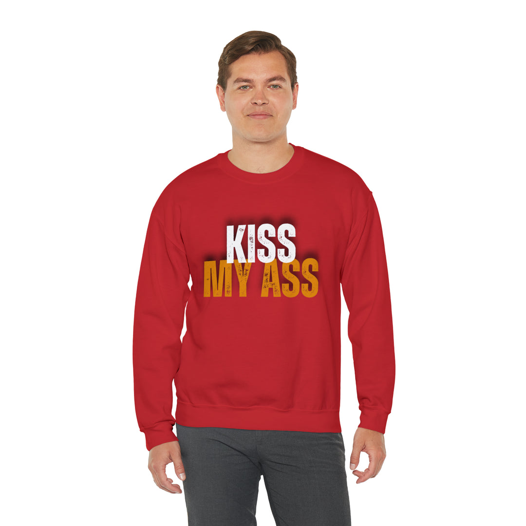 Kiss My Ass Unisex Heavy Blend™ Crewneck Sweatshirt - Wave Fusions