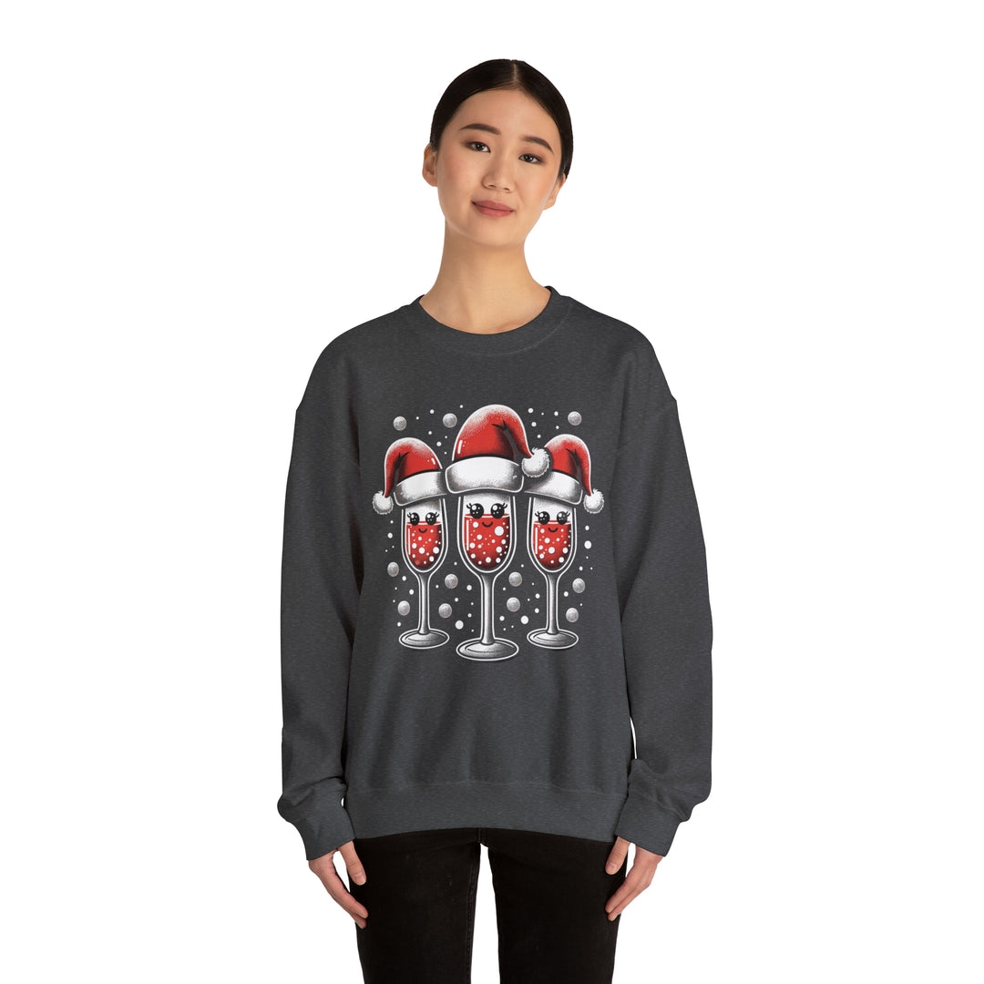 Santa's Toasty Cheers Unisex Sweatshirt - Wave Fusions