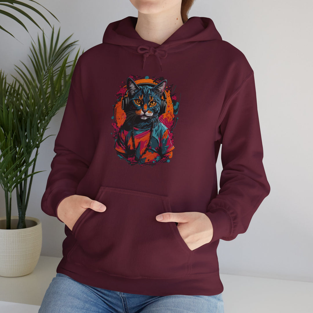 Rhythm and Purr Cat Hoodie - Tune In Style