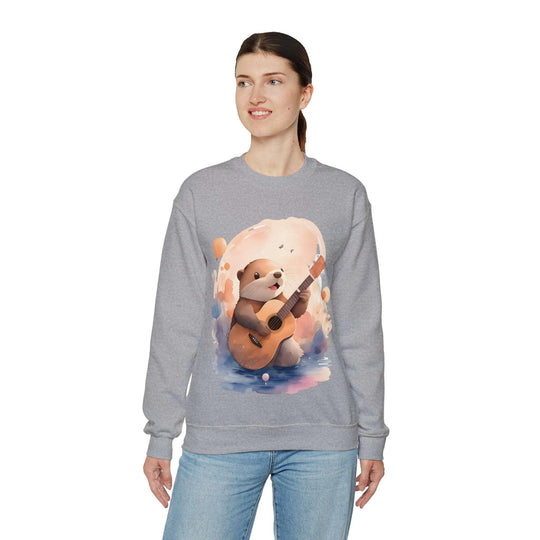 Hamster with Guitar Heavy Blend™ Crewneck Sweatshirt