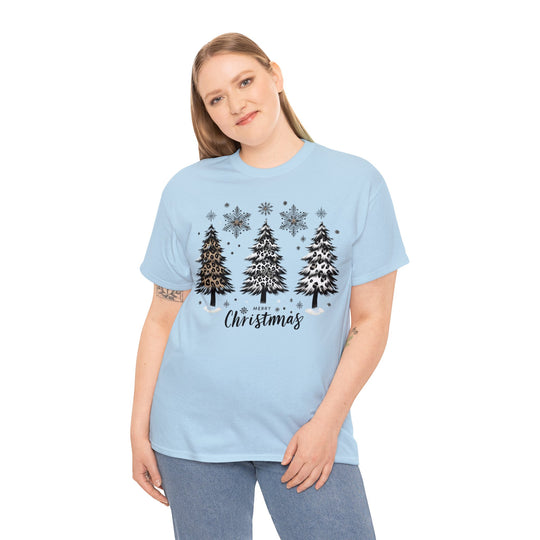 Snow Merry Christmas tree Unisex T Shirt - Wave Fusions