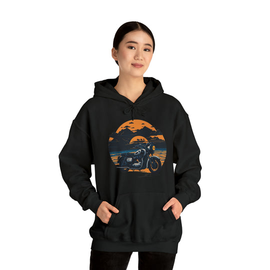 Vintage Bike Unisex Heavy Blend™ Hooded Sweatshirt - Wave Fusions