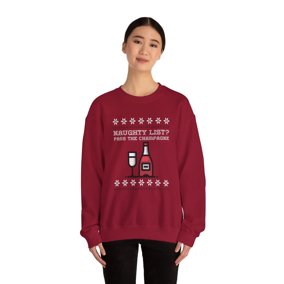 Naughty Champagne Holiday Sweatshirt