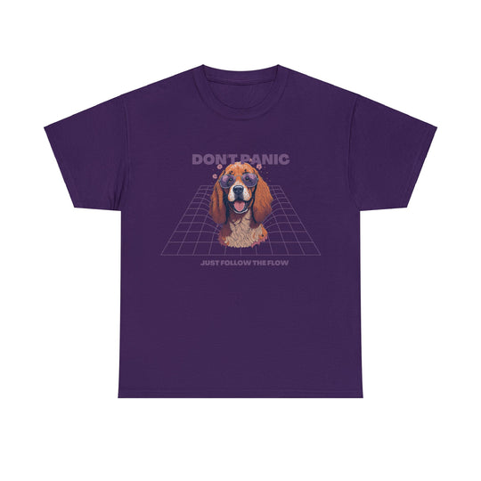 Don't Panic Just Follow The Flow Dog  T-shirt - Chill Wear