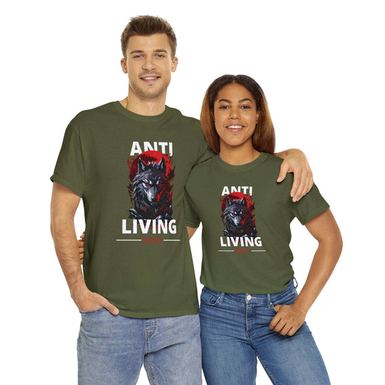 Anti-Living Wolf T-shirt - Dark Rebel Attire