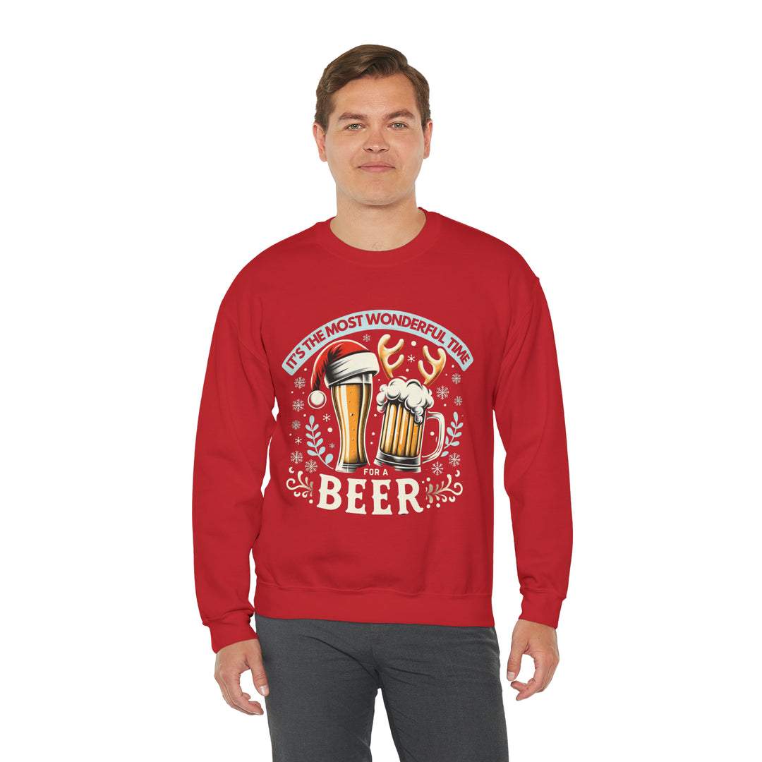 Wonderful Time For A Beer Unisex Sweatshirt - Wave Fusions