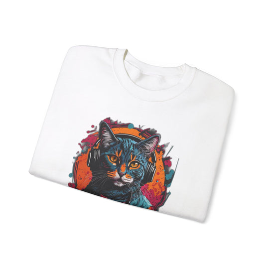 Rhythm and Purr Cat Sweatshirt - Tune In Style