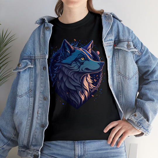 Lone Wolf Majesty T-shirt - Vibrant Wilderness