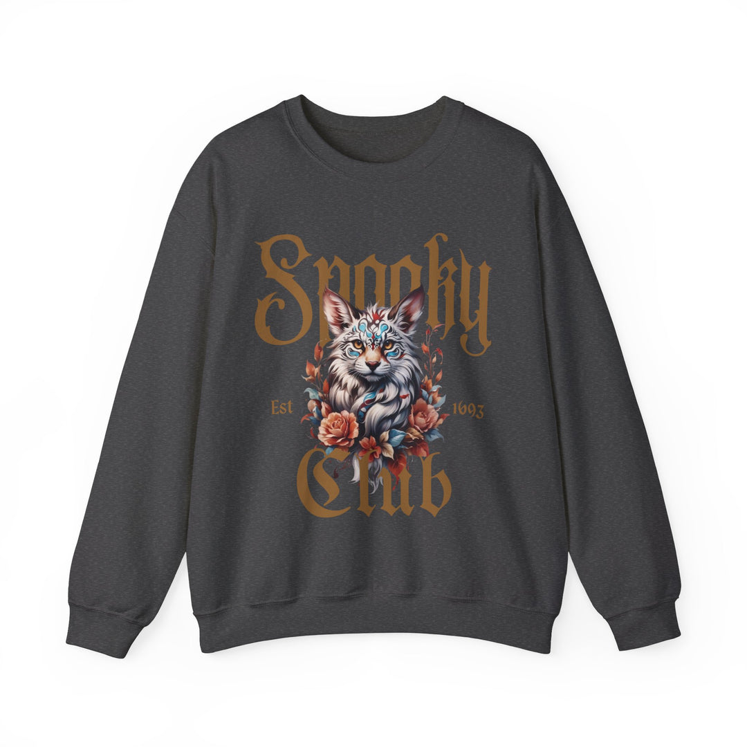 Spooky Club Floral Feline Cat Sweatshirt - Spooky Club Charm