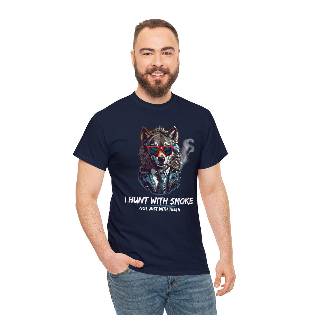 Cool Wolf Legend T-Shirt - I Hunt With Smoke Not Just With Teeth