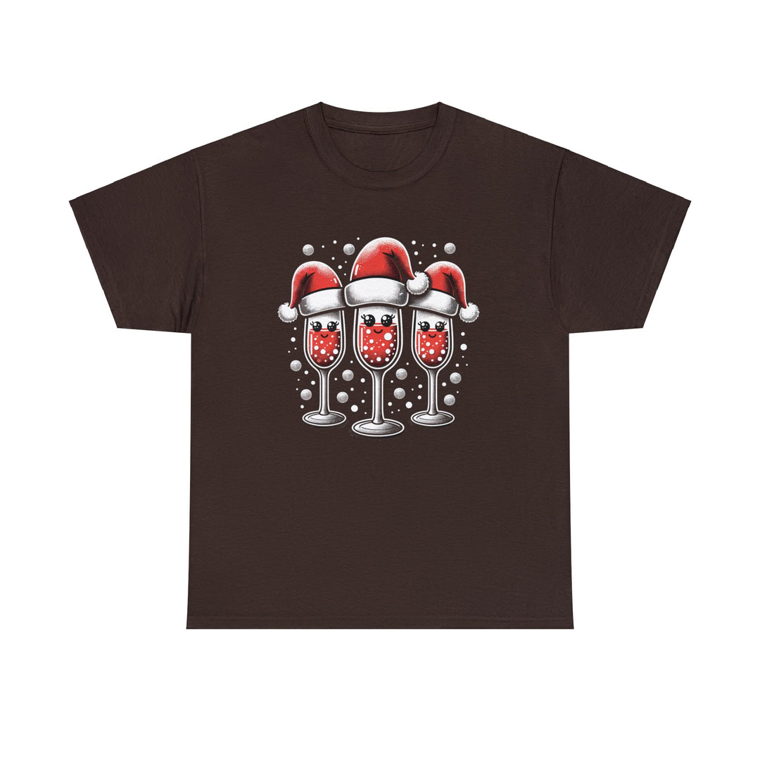 Santa's Toasty Cheers Unisex T Shirt - Wave Fusions