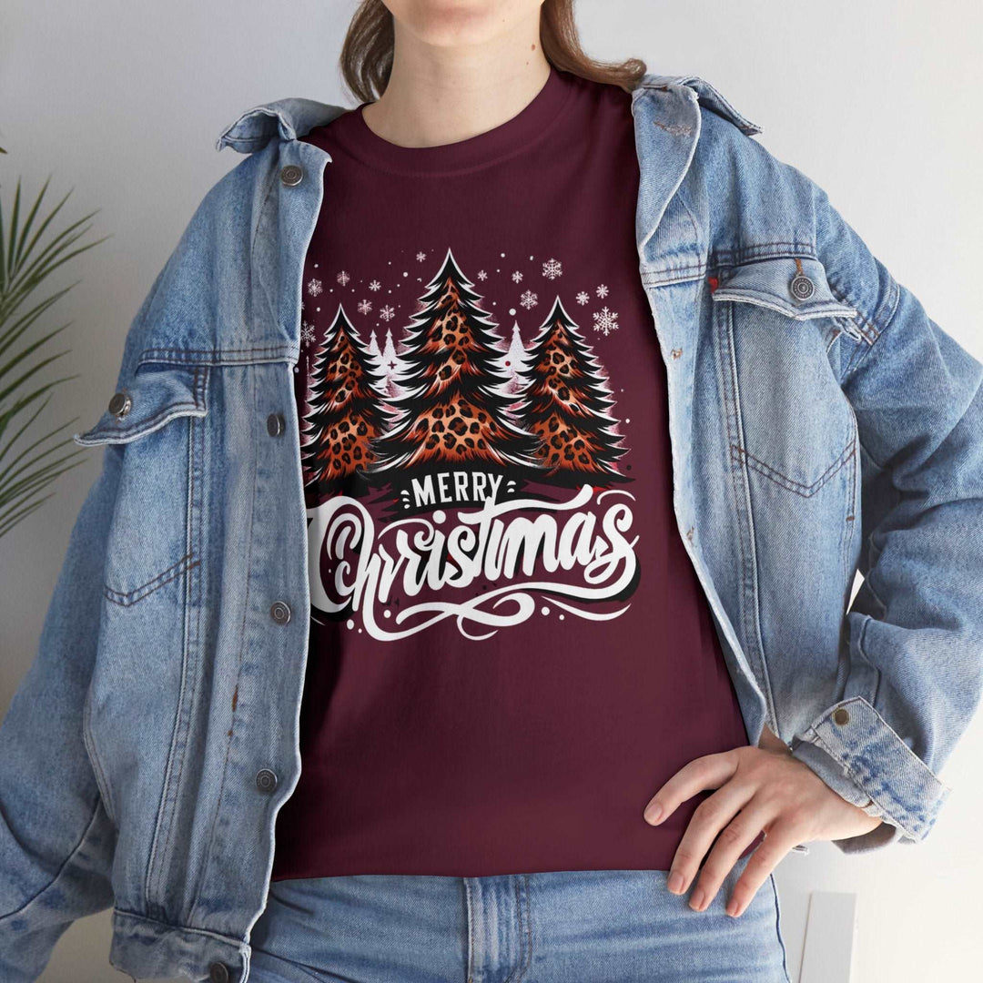 Cheetah Christmas Tree Unisex T Shirt