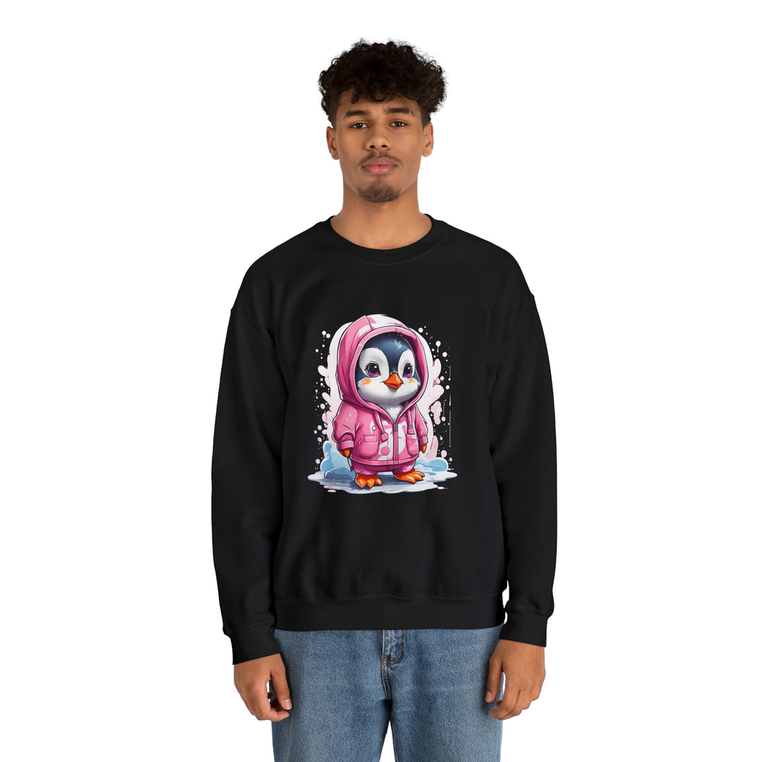 Penguin Unisex Heavy Blend™ Crewneck Sweatshirt - Wave Fusions