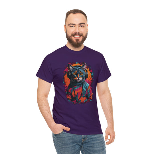 Rhythm and Purr Cat T-Shirt - Tune In Style