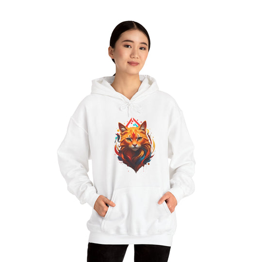 Flame Spirit Cat Hoodie - Wildfire Whiskers