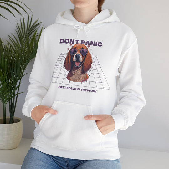 Don't Panic Just Follow The Flow Dog  Hoodie - Chill Wear