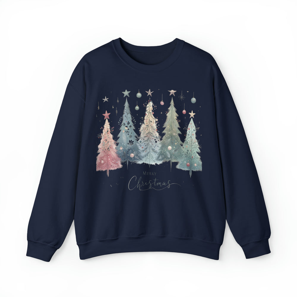 Enchanted Christmas Forest Ornaments Trees Unisex Sweatshirt - Wave Fusions