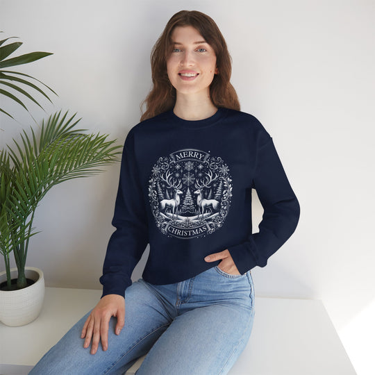 Woodland Reindeer Christmas Elegance Unisex Sweatshirt