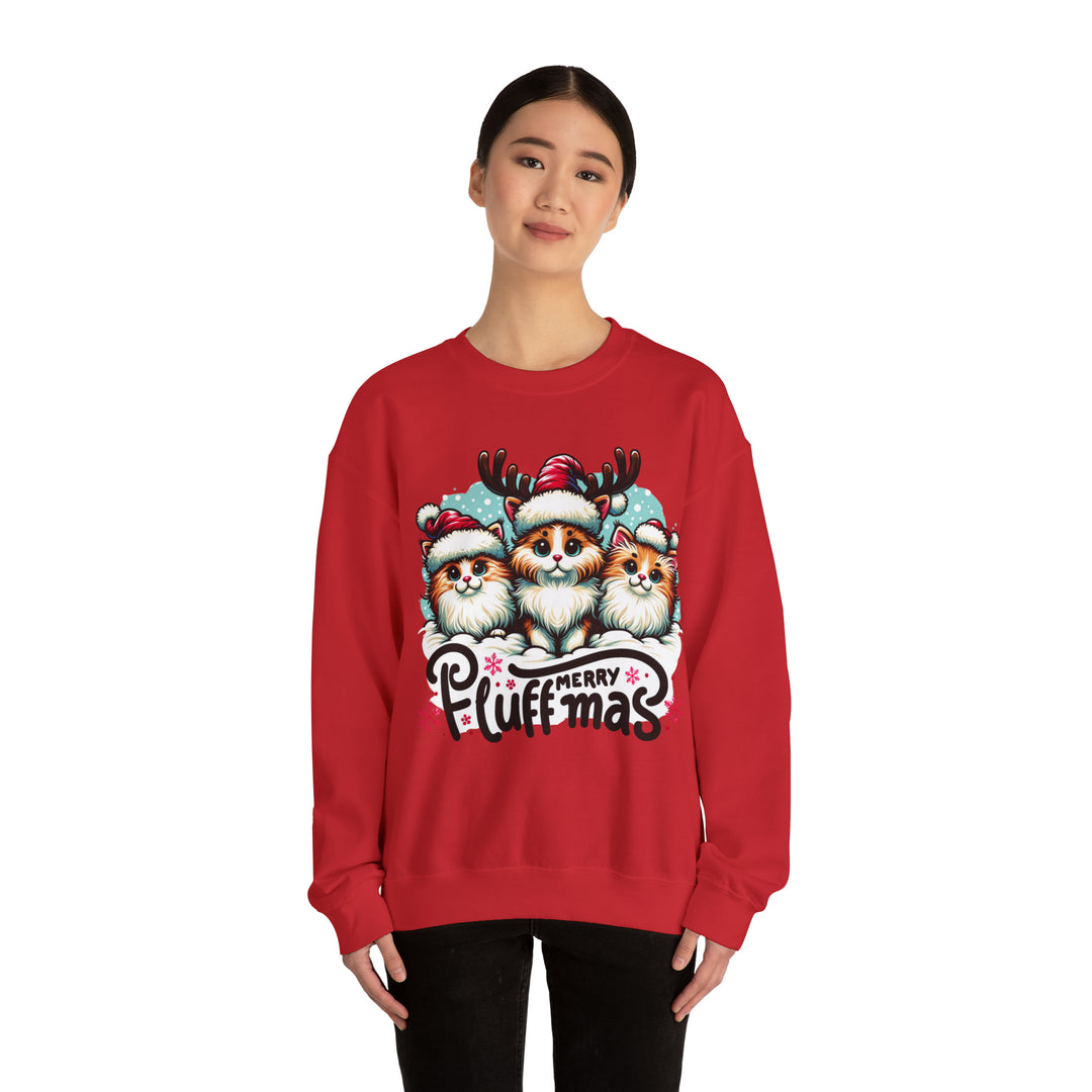 Merry Fluffmas Christmas Unisex Sweatshirt - Wave Fusions